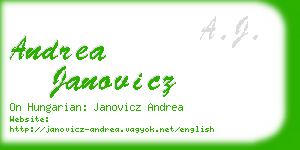 andrea janovicz business card